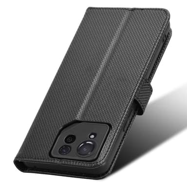 SKALO Asus ROG Phone 8 Pro 5G Premium Mini Rhombus Lompakkokotelo - Musta