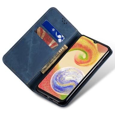 SKALO Samsung A25 5G Jeans Lompakkokotelo - Sininen