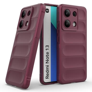 SKALO Xiaomi Redmi Note 13 4G Rugged Bumpers TPU-suojakuori - Viininpunainen