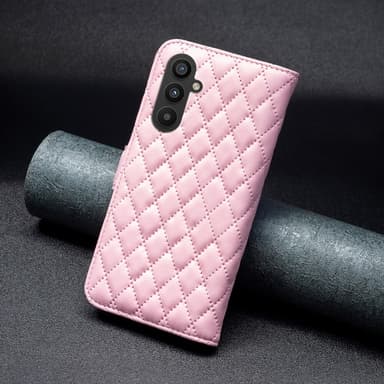 SKALO Samsung A25 5G BINFEN COLOR Tikattu Lompakko - Pinkki