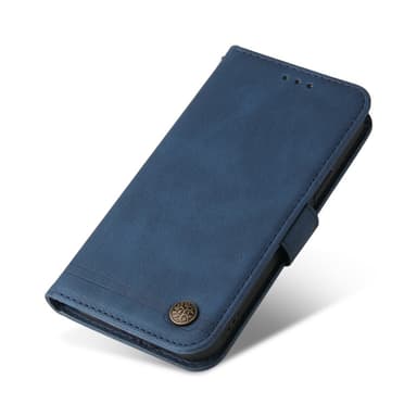 SKALO OnePlus 12R 5G Lompakkokotelo PU-nahkaa - Sininen