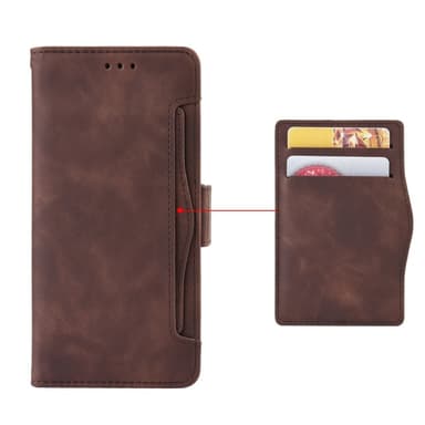 SKALO Xiaomi 14 5G 6-lokeroa Lompakkokotelo - Ruskea