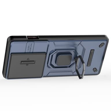 SKALO OnePlus 12R 5G Armor hybridi metallirengas kameran liukusäädin - Sininen