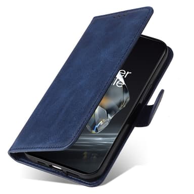 SKALO OnePlus 12R 5G PU-nahkainen Lompakkokotelo - Sininen
