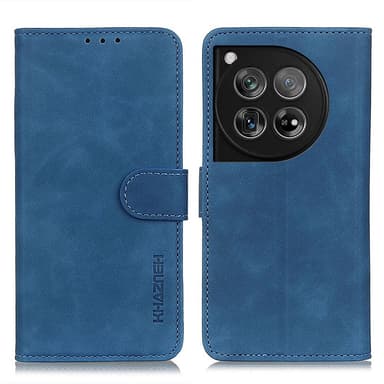 SKALO OnePlus 12 5G KHAZNEH Lompakkokotelo PU-nahasta - Sininen