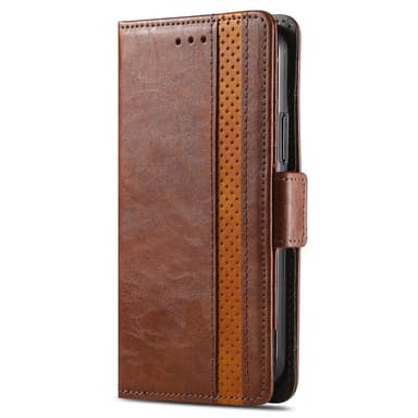 SKALO Xiaomi 14 5G CASENEO 002 Series Premium PU-nahkalompakko - Tummanruskea