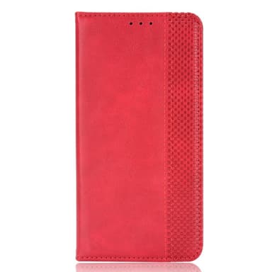 SKALO OnePlus 12R 5G Kohokuvioitu Premium lompakkokotelo - Punainen