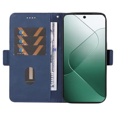 SKALO Xiaomi 14 5G Tikattu Lompakko - Sininen