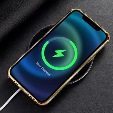 SKALO Xiaomi Redmi Note 13 Pro+ Krokotiili Kultainen Reuna Kuori - Valkoinen