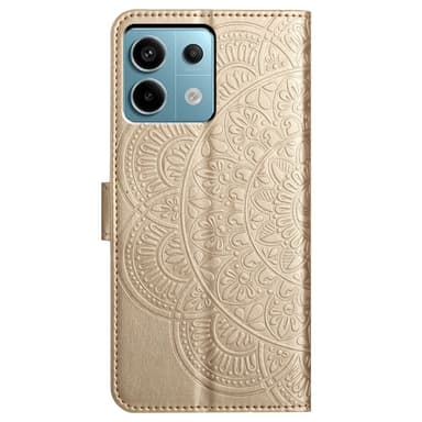 SKALO Xiaomi Redmi Note 13 Pro 5G Mandala lompakkokotelo - Kulta