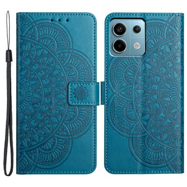 SKALO Xiaomi Redmi Note 13 Pro 5G Mandala lompakkokotelo - Sininen