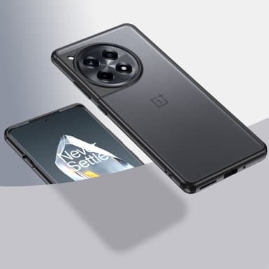 SKALO OnePlus 12R 5G TPU Clear Hybridi Suojakuori - Musta