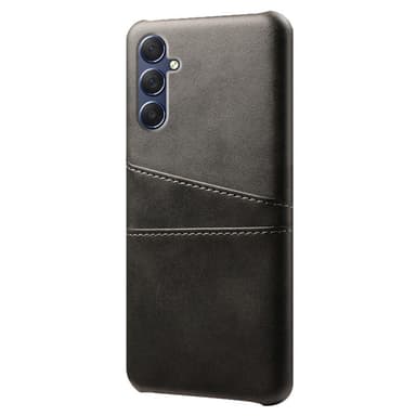 SKALO Samsung A15 5G PU-nahkainen Suojakuori Lompakolla - Musta