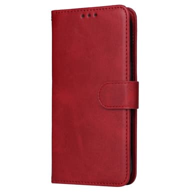 SKALO Xiaomi Redmi Note 13 4G PU-nahkainen Lompakkokotelo - Punainen