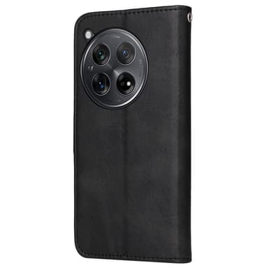 SKALO OnePlus 12R 5G PU-nahkainen Lompakkokotelo - Musta