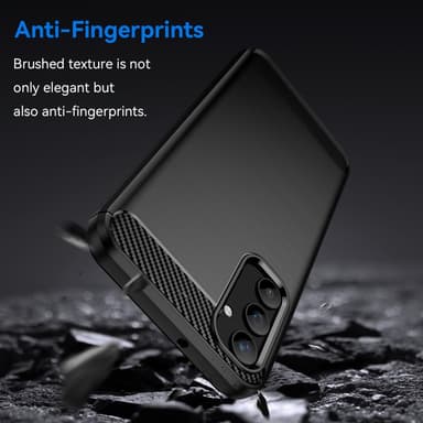 SKALO Samsung A25 5G Armor Carbon Iskunkestävä TPU suojakuori - Musta