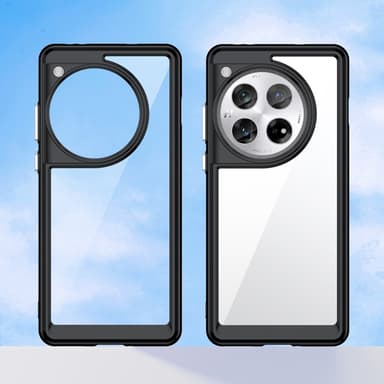 SKALO OnePlus 12 5G Väri Puskurin Suojakuori - Musta