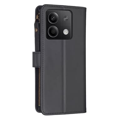SKALO Xiaomi Redmi Note 13 4G Big Wallet 11-lokeroa Lompakkokotelo - Musta