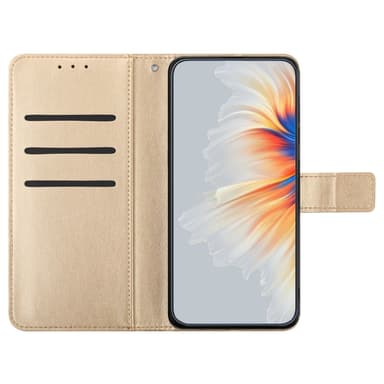 SKALO Xiaomi Redmi Note 13 Pro+ Mandala lompakkokotelo - Kulta