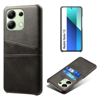 SKALO Xiaomi Redmi Note 13 4G PU-nahkainen Korttikotelo - Musta