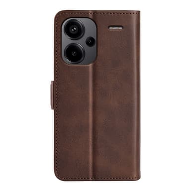 SKALO Xiaomi Redmi Note 13 Pro+ Premium Wallet Lompakkokotelo - Ruskea
