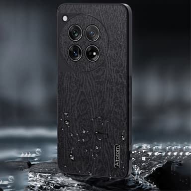 SKALO OnePlus 12 5G PU-nahka Hybridi Suojakuori - Sininen