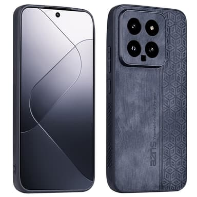 SKALO Xiaomi 14 5G AZNS PU-nahka suojakuori - Musta