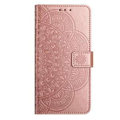 SKALO Samsung A15 5G Mandala lompakkokotelo - Ruusukulta