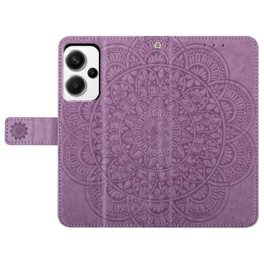 SKALO Xiaomi Redmi Note 13 Pro+ Mandala lompakkokotelo - Violetti