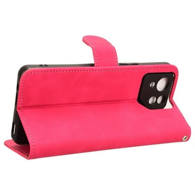 SKALO Asus ROG Phone 8 5G Matt PU Nahka lompakkokotelo - Cerise