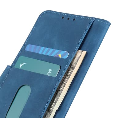 SKALO OnePlus 12 5G KHAZNEH Lompakkokotelo PU-nahasta - Sininen
