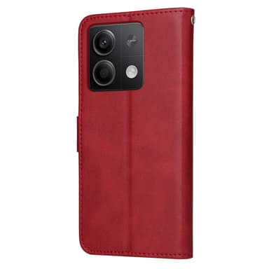 SKALO Xiaomi Redmi Note 13 5G PU-nahkainen Lompakkokotelo - Punainen