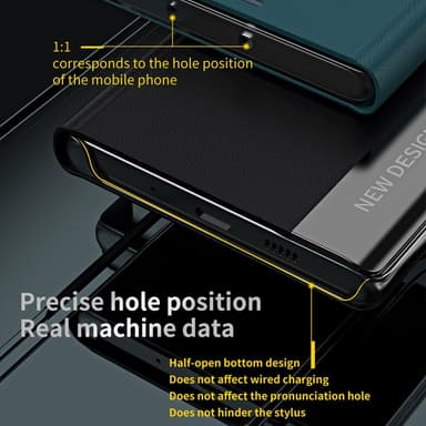 SKALO Xiaomi Redmi Note 13 Pro 5G Ultraslim PU nahkakotelo - Musta