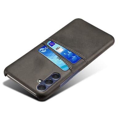 SKALO Samsung A15 5G PU-nahkainen Suojakuori Lompakolla - Musta
