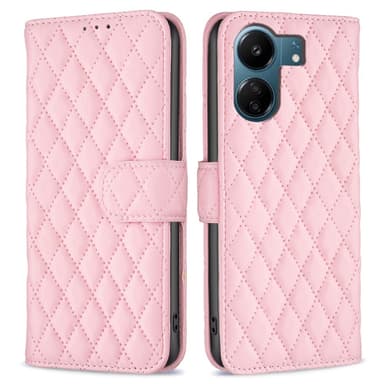 SKALO Xiaomi Redmi 13C 4G BINFEN COLOR Tikattu Lompakko - Pinkki