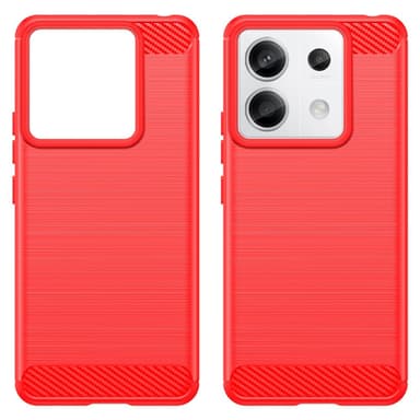 SKALO Xiaomi Redmi Note 13 Pro 5G Armor Carbon Iskunkestävä TPU suojakuori - Punainen