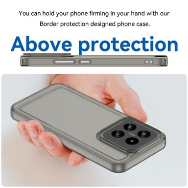 SKALO Xiaomi 14 5G Läpinäkyvä TPU Metal Buttons Suojakuori - Harmaa