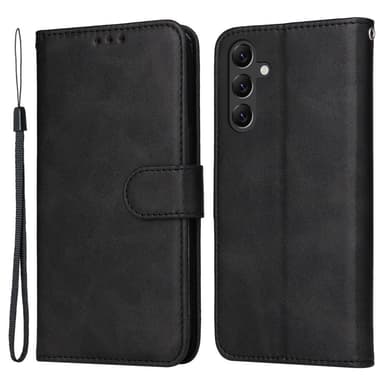 SKALO Samsung A15 5G PU-nahkainen Lompakkokotelo - Musta