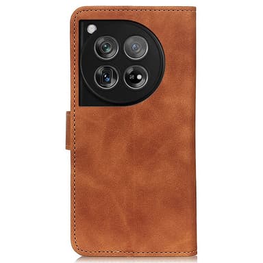 SKALO OnePlus 12 5G KHAZNEH Lompakkokotelo PU-nahasta - Ruskea
