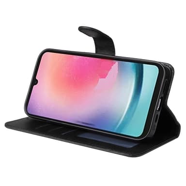 SKALO Samsung A25 5G PU-nahkainen Lompakkokotelo - Musta
