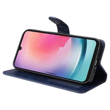 SKALO Samsung A25 5G PU-nahkainen Lompakkokotelo - Sininen
