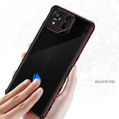 SKALO Asus ROG Phone 8 5G Premium metallikotelo/kehys jossa on kamerasuojaus - Musta