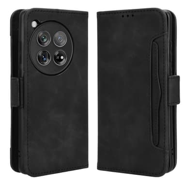 SKALO OnePlus 12 5G 6-lokeroa Lompakkokotelo - Musta