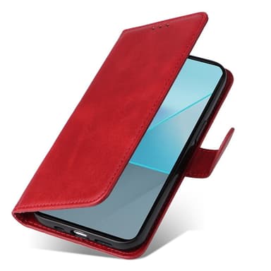 SKALO Xiaomi Redmi Note 13 Pro 5G PU-nahkainen Lompakkokotelo - Punainen