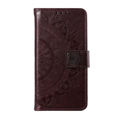 SKALO Xiaomi Redmi Note 13 4G Mandala lompakkokotelo - Ruskea