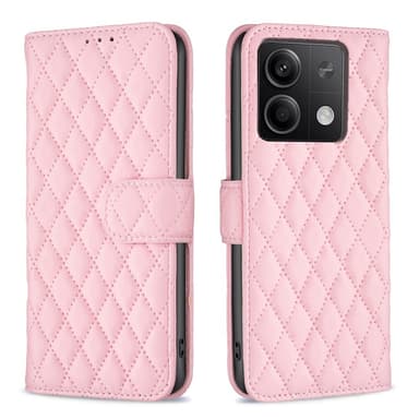 SKALO Xiaomi Redmi Note 13 4G BINFEN COLOR Tikattu Lompakko - Pinkki