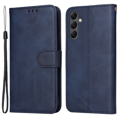 SKALO Samsung A25 5G PU-nahkainen Lompakkokotelo - Sininen
