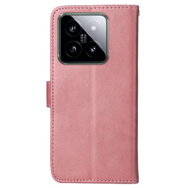 SKALO Xiaomi 14 5G PU-nahkainen Lompakkokotelo - Pinkki