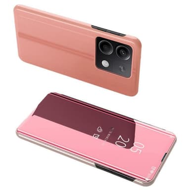 SKALO Xiaomi Redmi Note 13 5G Clear View Mirror Lompakko - Ruusukulta