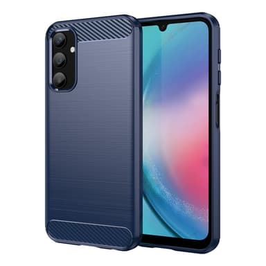 SKALO Samsung A25 5G Armor Carbon Iskunkestävä TPU suojakuori - Sininen